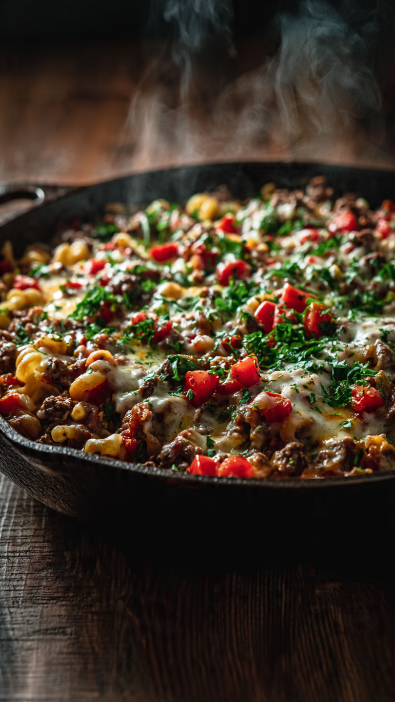 One Pot Ground Beef and Gnocchi