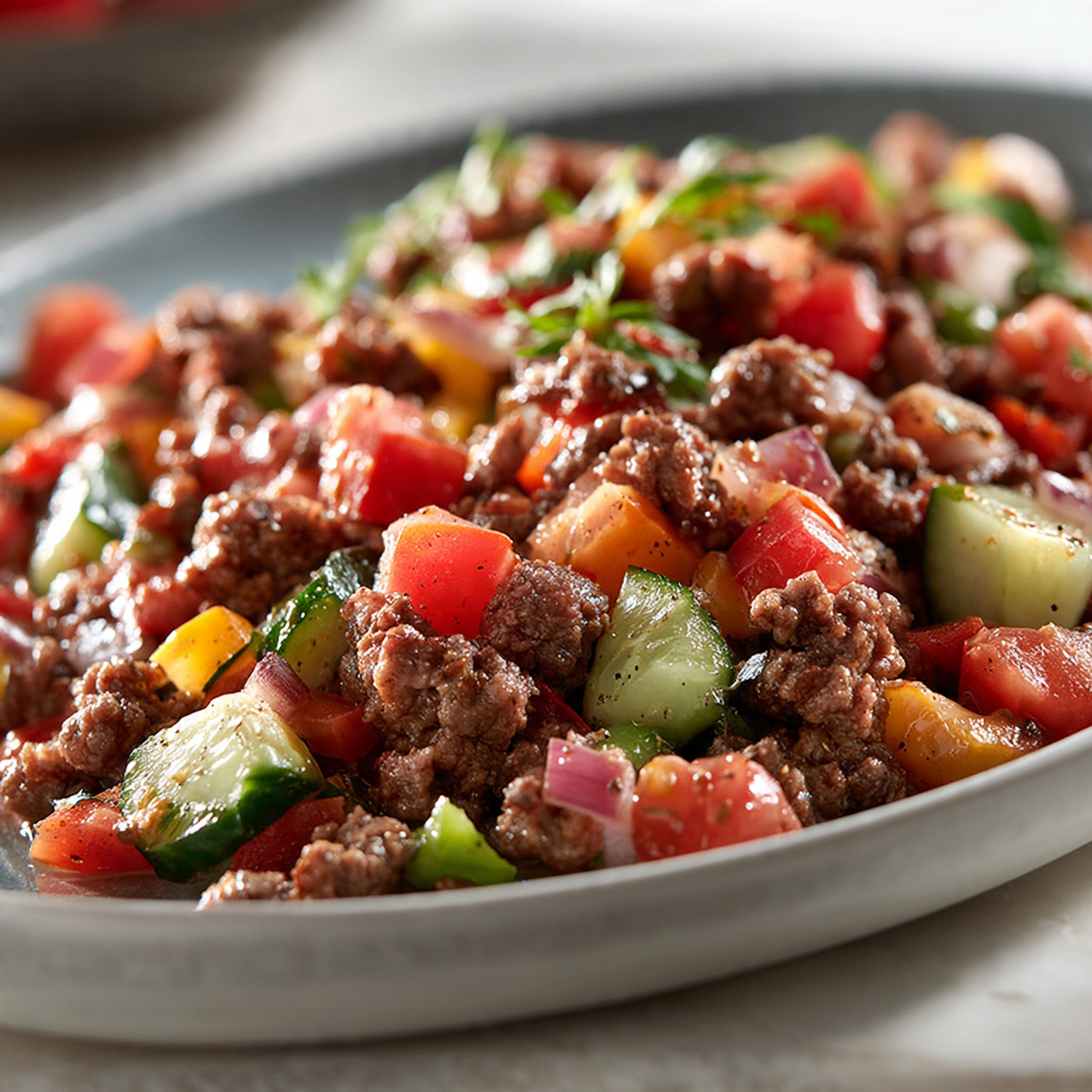 High Protein Ground Beef Lettuce Wrap Rice Bowls
