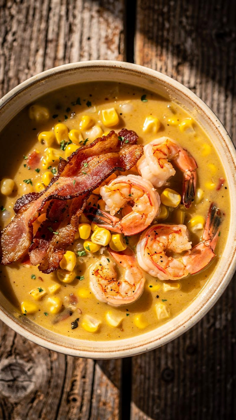 Bacon, Shrimp and Corn Chowder