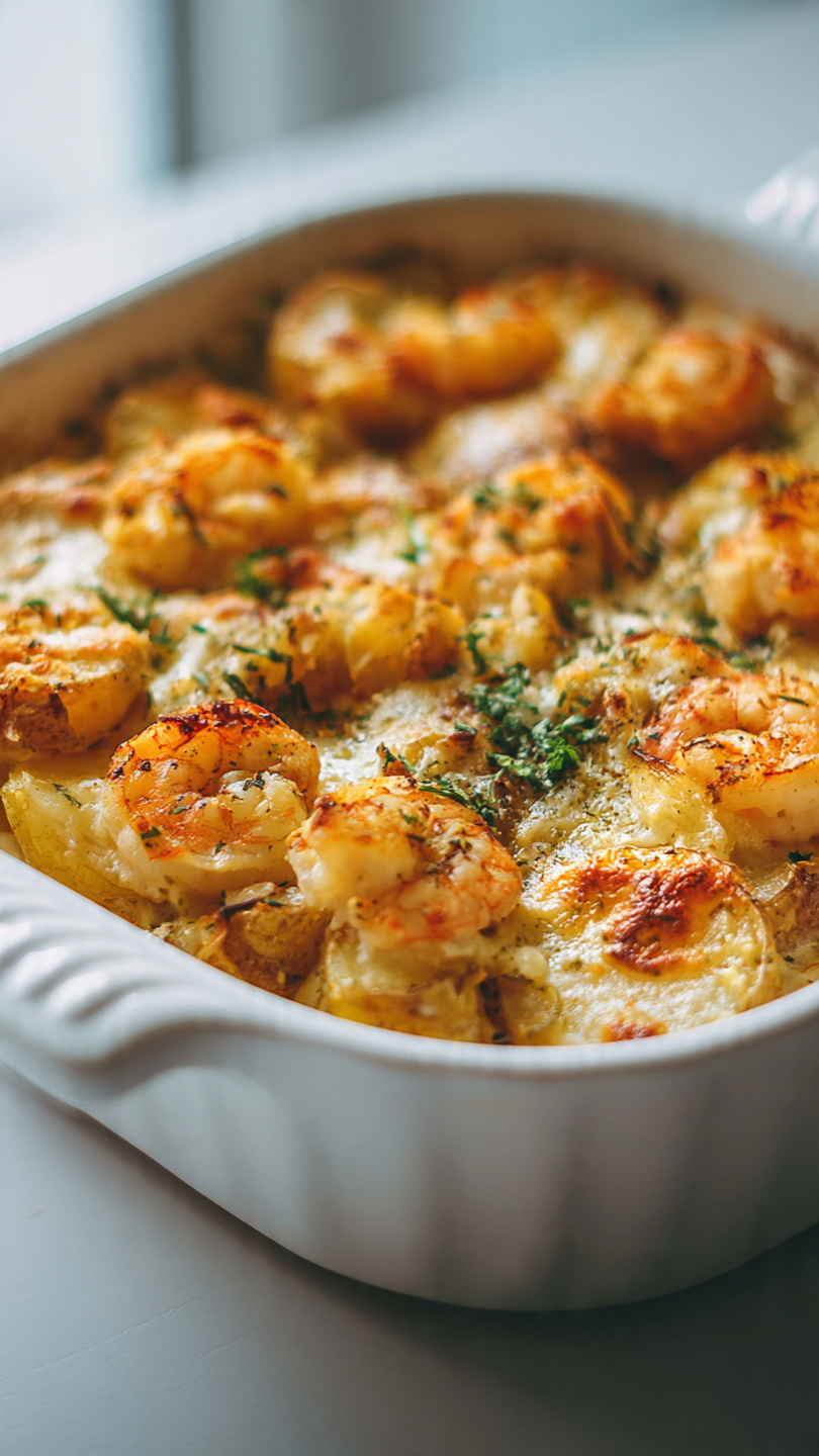 Baked Potatoes with Shrimp