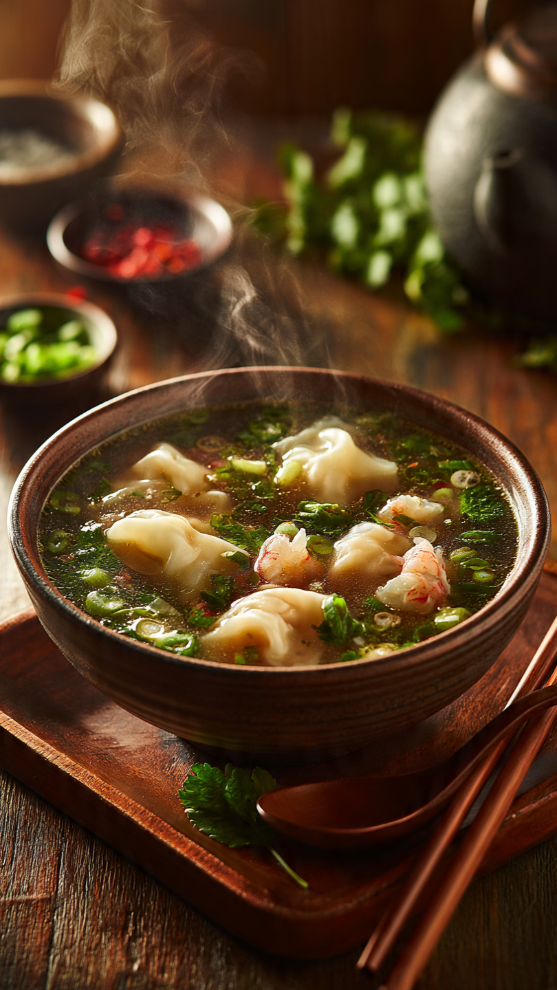Beef and Shrimp Wonton Soup