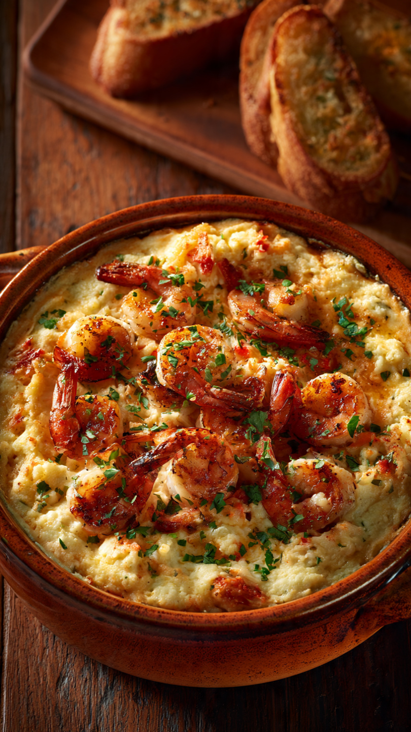 Cheesy Shrimp and Crab Bake Dip