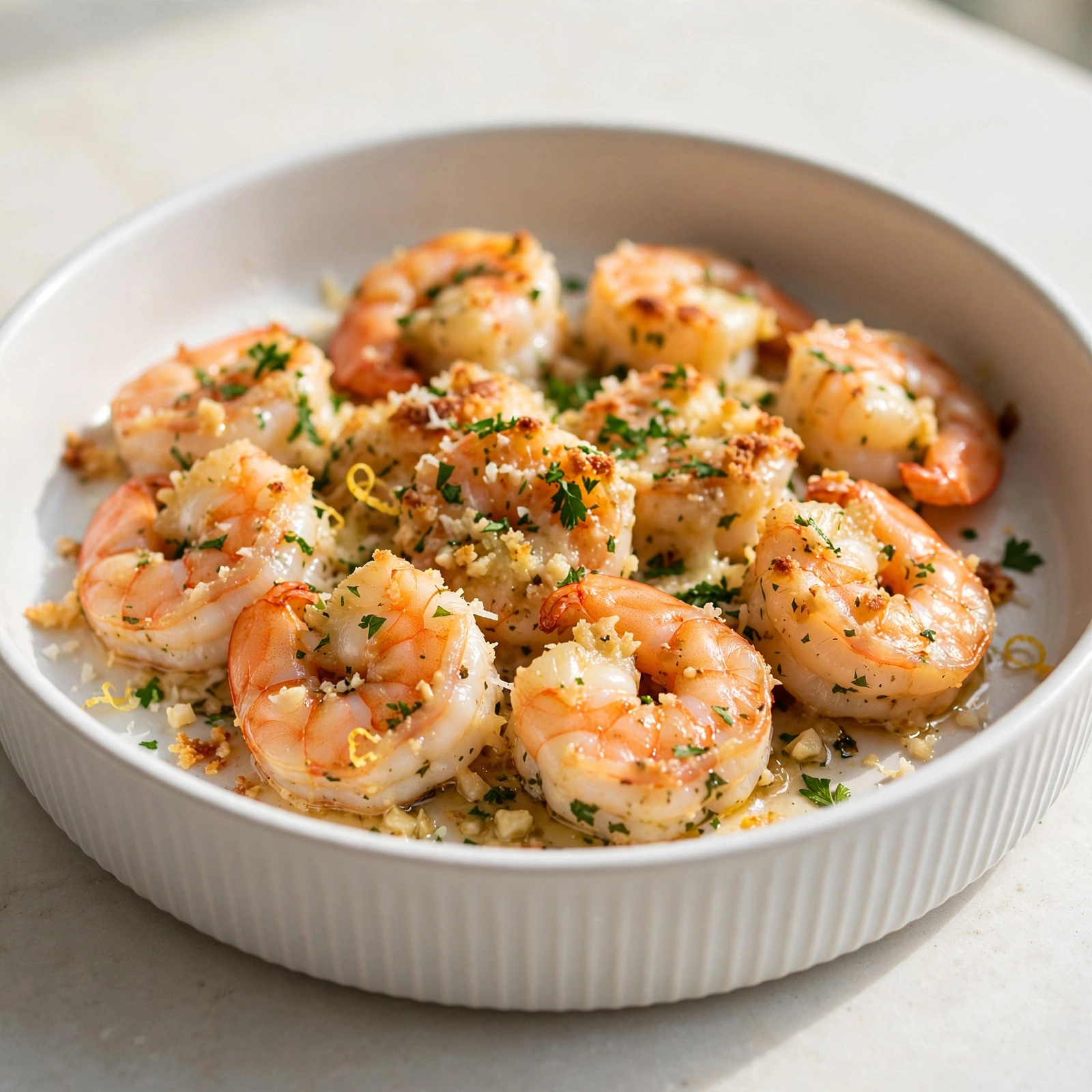 Garlic Parmesan Baked Shrimp