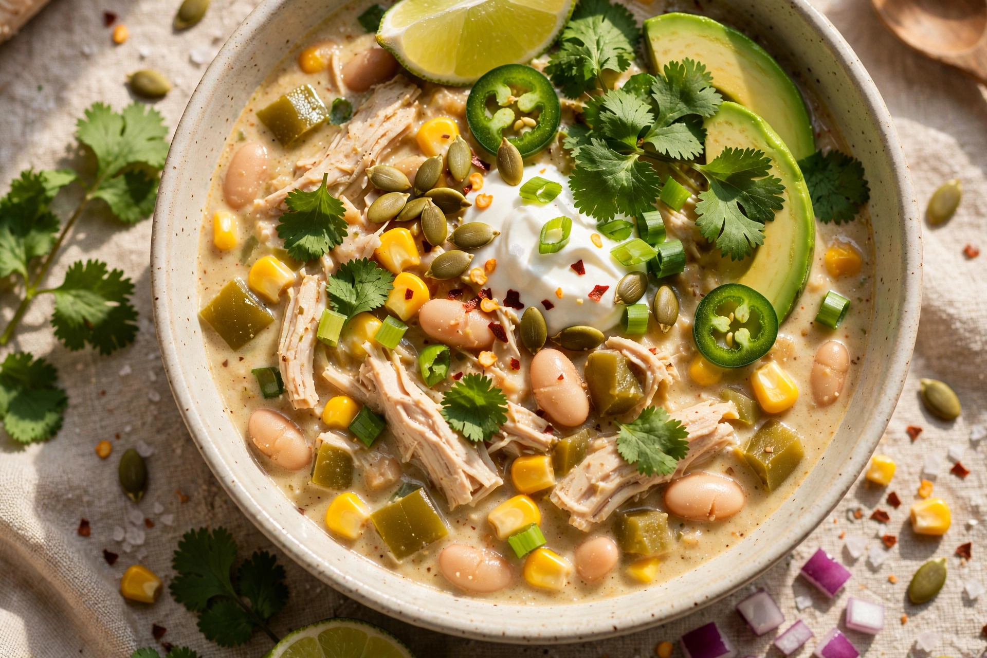 Healthy White Chicken Chili